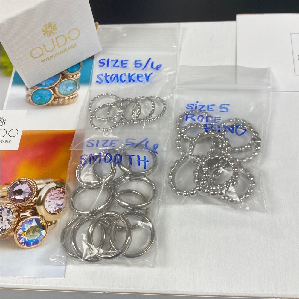 Qudo Silver Stackable Rings - image 1